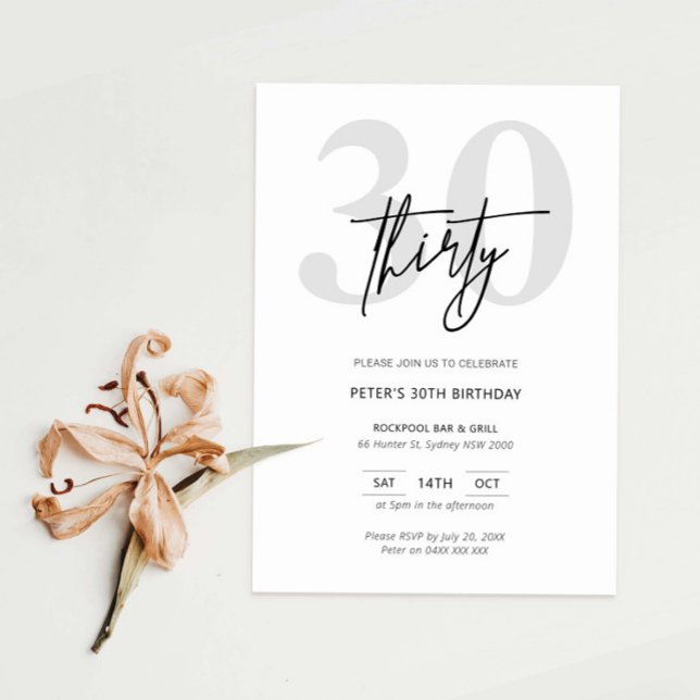 Minimalista invitación a la fiesta de cumpleaños 3 (Subido por el creador)