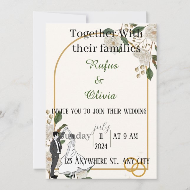 Minimalista | Invitación De Boda (Anverso)