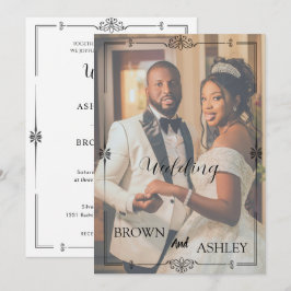 Minimalista Invitación de Boda con Foto Moderna | 