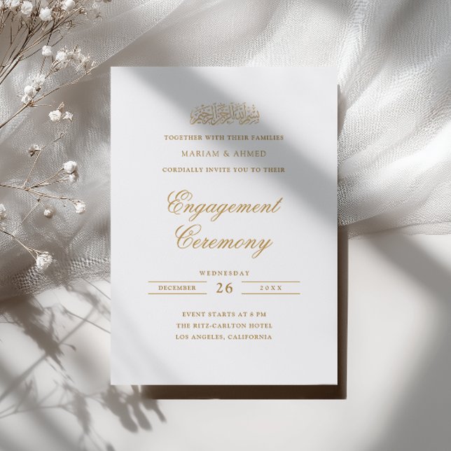 Minimalista Invitación de Compromiso Musulmán con  (Subido por el creador)