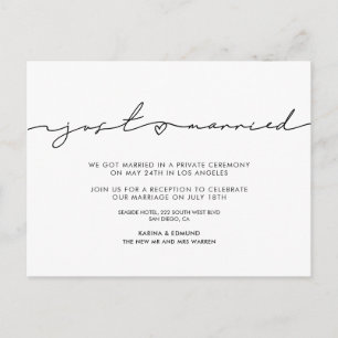 Minimalista invitación de recién casados