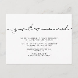 Minimalista invitación de recién casados