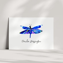 Minimalista libélula azul Elegante Naturaleza insp