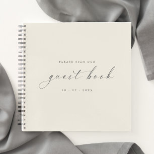 Minimalista libro de Bodas de marfil