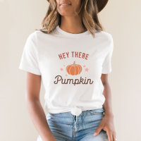 Minimalista lindo Hey Ahí Calabaza Camiseta