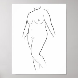 Minimalista línea de arte mujer cuerpo Ilustracion
