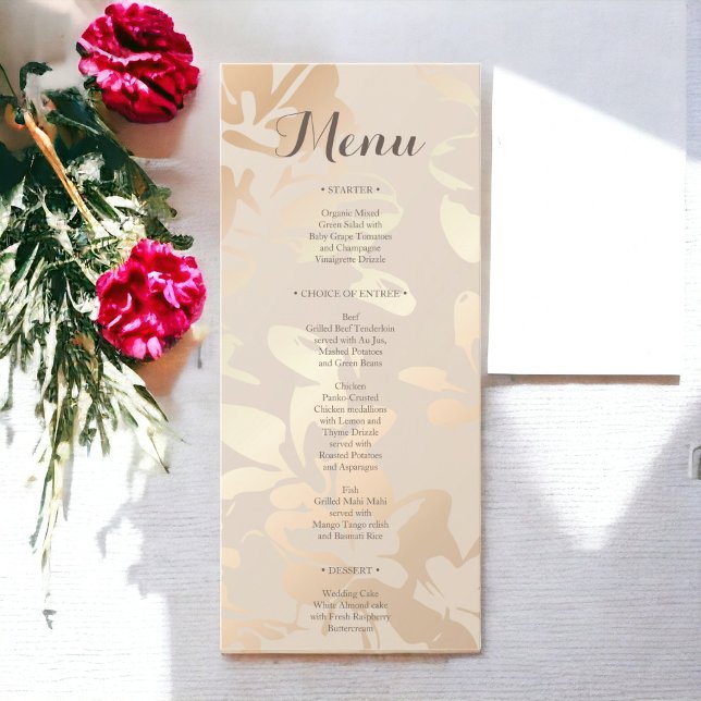 Minimalista menú Boda de oro moderno (Subido por el creador)