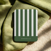 Minimalista Moderna Rayada Verde Oliva Nombre Pers