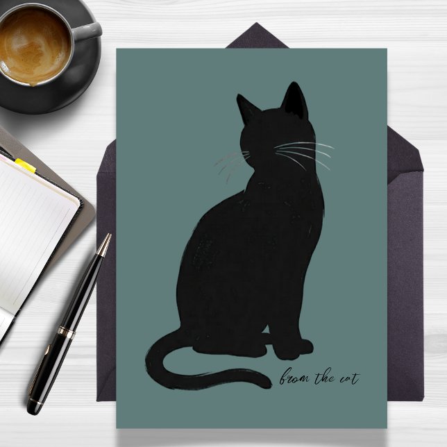 Minimalista Moderna Tarjeta Cat Flat (Minimalist Modern From the Cat Flat Card)