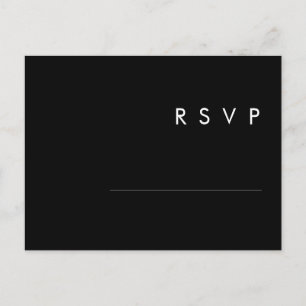 Minimalista Moderna   Tarjeta Postal de RSVP de Bo