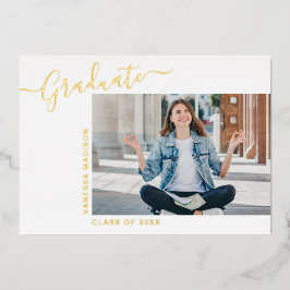 Minimalista moderno 1 Invitación de foto de grado