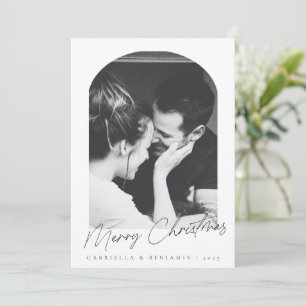 Minimalista Moderno Elegante Arco Foto Navidad