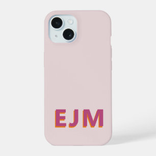 Minimalista moderno inicial monograma rosa