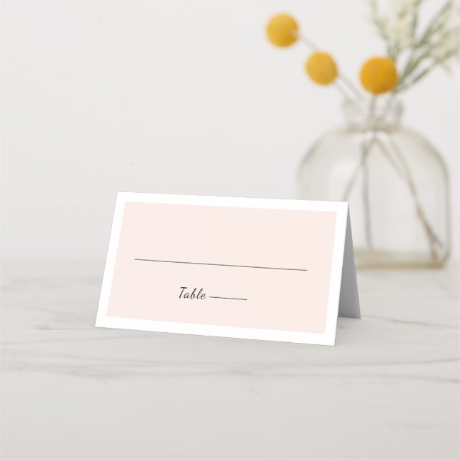 Minimalista moderno Script boda rosa tarjetas de p (Anverso)