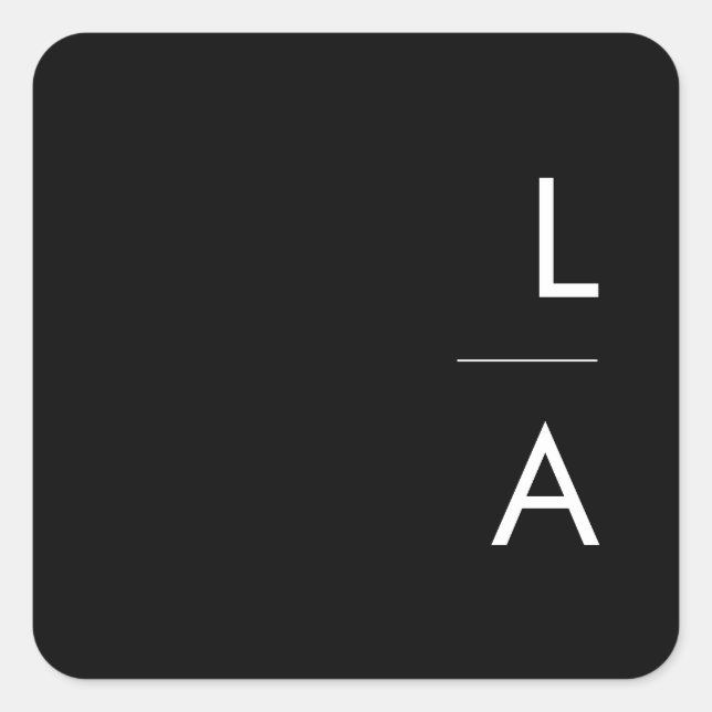 Minimalista moderno | Sellos para sobres de monogr (Anverso)