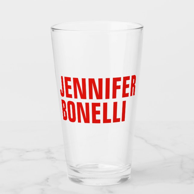 Minimalista moderno y audaz blanco rojo (Anverso)