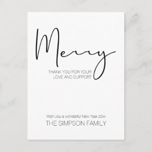 Minimalista Navidad Feliz letra script