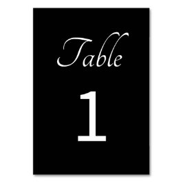Minimalista: Negro   Número de Mesa