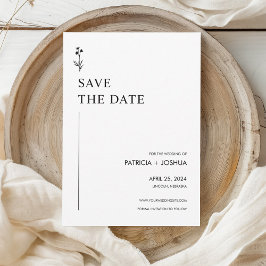 Minimalista negro y blanco Guardar la tarjeta de f