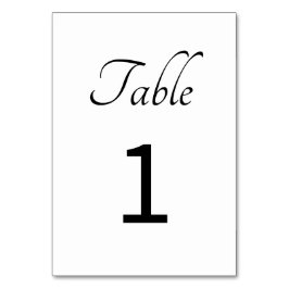 Minimalista: Número de mesa blanco