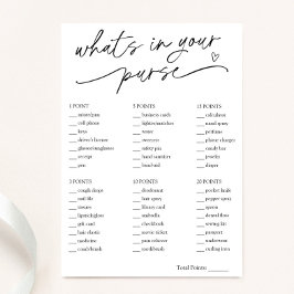 Minimalista qué hay en tu tarjeta de juego de novi