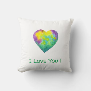 Minimalista romántico te amo Cojín decorativo
