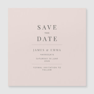 Minimalista Save the Date Warm Blush