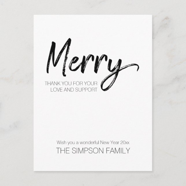 Minimalista Script Feliz Navidad (Anverso)