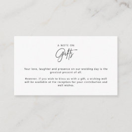 Minimalista Sencillo Deseos Bien Nota sobre regalo