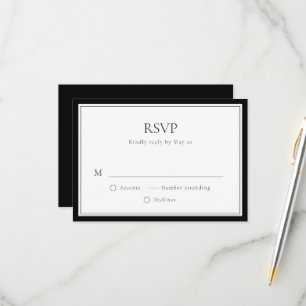 Minimalista simple con tarjeta de respuesta RSVP d