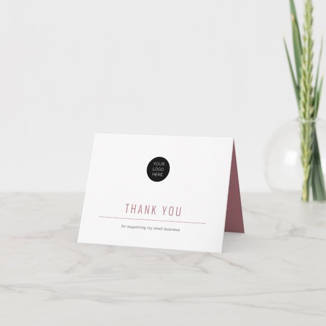 Minimalista-Simple-Empresa Gracias Con Tarjeta (Anverso)