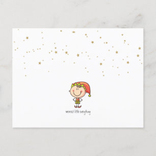 Minimalista Simple Más Alegre Elfo Navidad