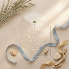 Minimalista Tarjeta Acrílica de 'Save the Date' co