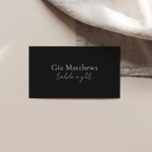 Minimalista tarjeta Boda moderna en negro