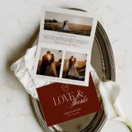 Minimalista Tarjeta de Agradecimiento de Boda Terr