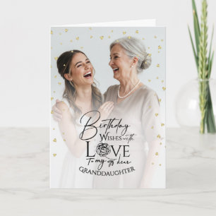 Minimalista Tarjeta de Cumpleaños Elegante Nieta