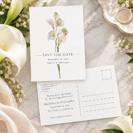 Minimalista tarjeta de guardar la fecha de boda co