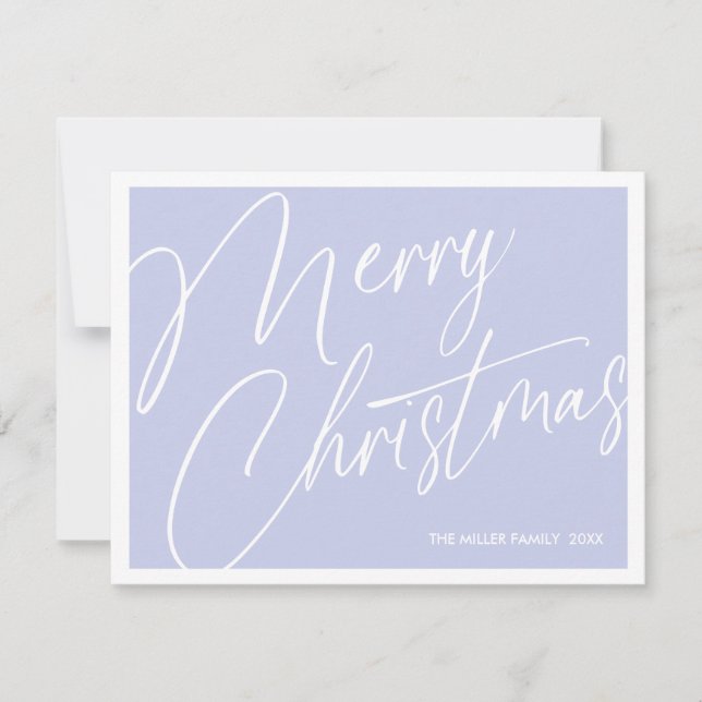 Minimalista tarjeta de navidad moderna - Personali (Anverso)