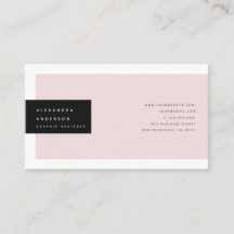 Minimalista tarjeta de negocios moderna Rubor rosa