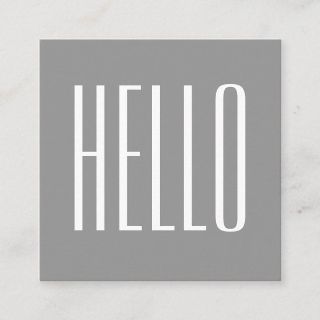 Minimalista tarjeta de visita moderna gris (Anverso)