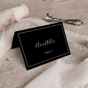 Minimalista   Tarjetas oscuras para Bodas negros