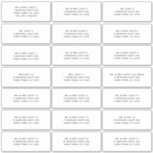 MINIMALISTA TODAS LAS ETIQUETAS DE DIRECCIÓN INDIV