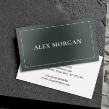 Minimalista Verde Oscuro Plata Foil Elegante