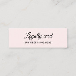 Minimalista y elegante tarjeta de fidelización ros