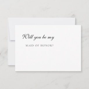 Minimalista y elegante tarjeta de propuesta de don