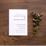 Minimalista y moderna invitación a la boda<br><div class="desc">Invite a su boda con esta sencilla invitación a la boda. Esta invitación a la boda es perfecta para cualquier temporada. Para una personalización más avanzada de este diseño, por ejemplo, cambiar el diseño, el tamaño de letra o el tamaño del texto, haga clic en el botón "PERSONALIZAR" de arriba....</div>