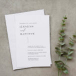 Minimalista y moderna invitación a la boda<br><div class="desc">Invite a su boda con esta sencilla invitación a la boda. Esta invitación a la boda es perfecta para cualquier temporada. Para una personalización más avanzada de este diseño, por ejemplo, cambiar el diseño, el tamaño de letra o el tamaño del texto, haga clic en el botón "PERSONALIZAR" de arriba....</div>