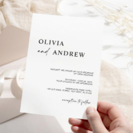 Minimalista y moderno | Invitación a la boda