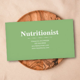 Minimalista y Verde - Tarjeta de visita de nutrici