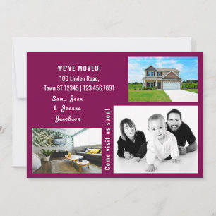 Minimalistas 3 fotos que mudamos de Invitación